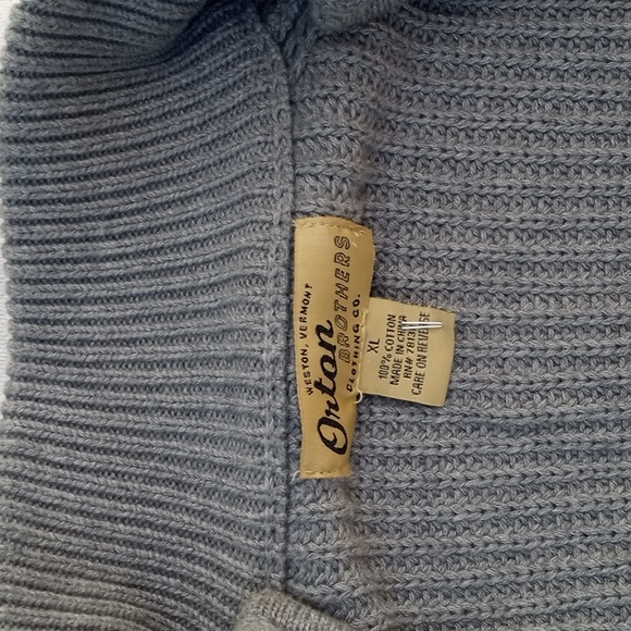 Orton Brothers extra large zip up gray knit sweater - Picture 4 of 6